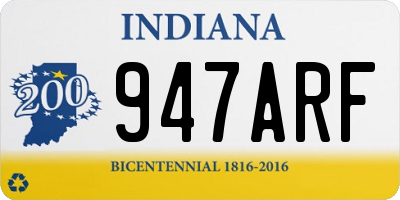 IN license plate 947ARF