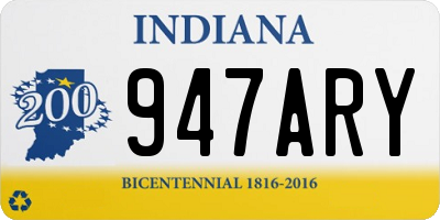 IN license plate 947ARY