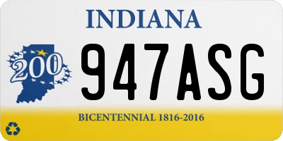 IN license plate 947ASG