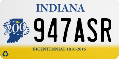 IN license plate 947ASR