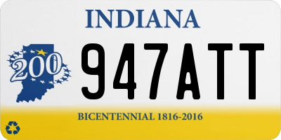 IN license plate 947ATT