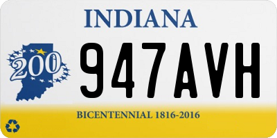 IN license plate 947AVH