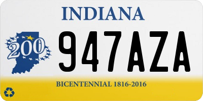 IN license plate 947AZA