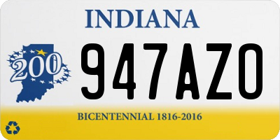 IN license plate 947AZO