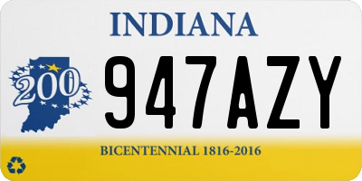 IN license plate 947AZY