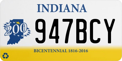 IN license plate 947BCY