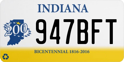 IN license plate 947BFT