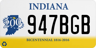 IN license plate 947BGB