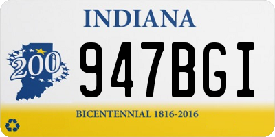 IN license plate 947BGI