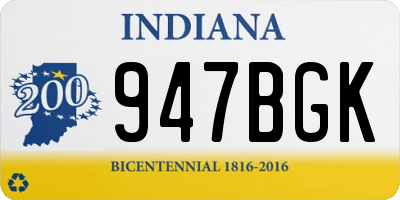 IN license plate 947BGK