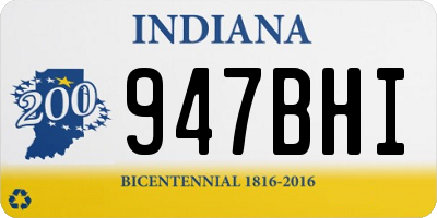 IN license plate 947BHI