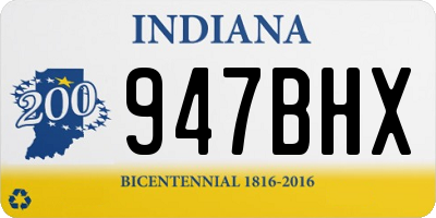 IN license plate 947BHX