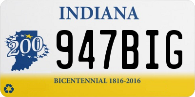 IN license plate 947BIG