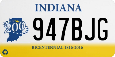IN license plate 947BJG