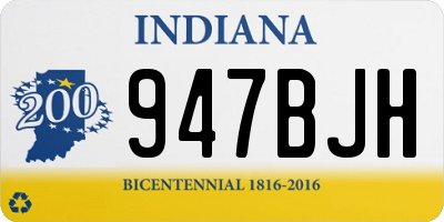 IN license plate 947BJH