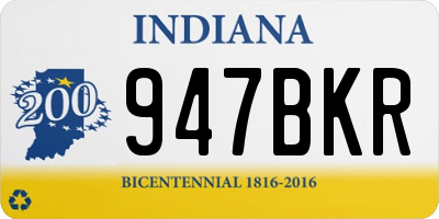 IN license plate 947BKR