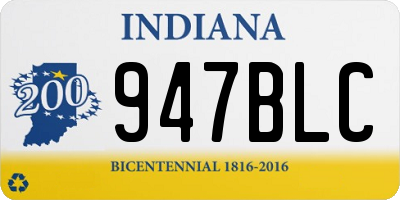 IN license plate 947BLC
