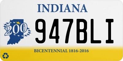 IN license plate 947BLI