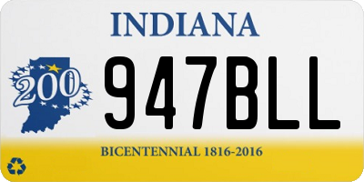 IN license plate 947BLL