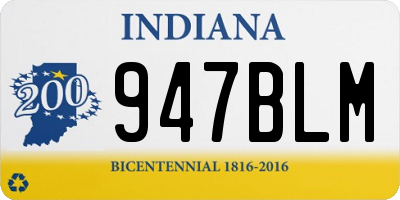 IN license plate 947BLM