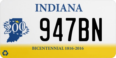 IN license plate 947BN