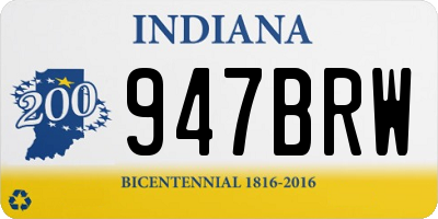 IN license plate 947BRW