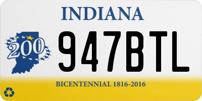 IN license plate 947BTL
