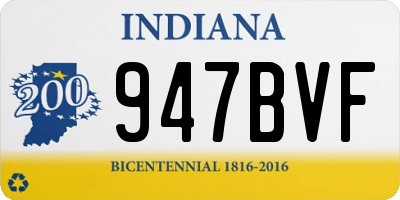 IN license plate 947BVF