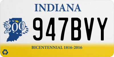 IN license plate 947BVY
