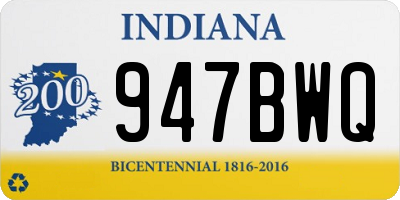 IN license plate 947BWQ