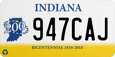 IN license plate 947CAJ
