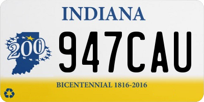 IN license plate 947CAU