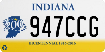 IN license plate 947CCG