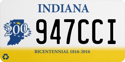 IN license plate 947CCI