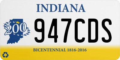 IN license plate 947CDS
