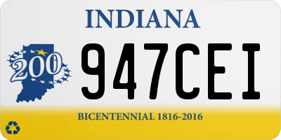 IN license plate 947CEI