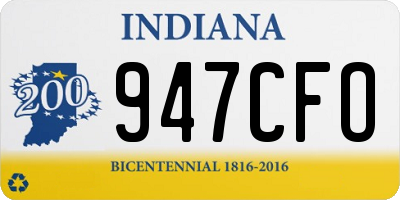 IN license plate 947CFO
