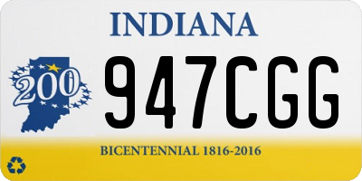IN license plate 947CGG