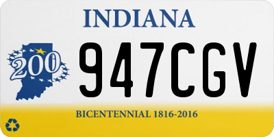 IN license plate 947CGV