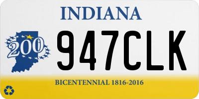 IN license plate 947CLK