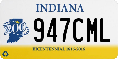 IN license plate 947CML