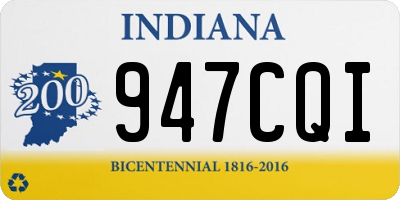 IN license plate 947CQI