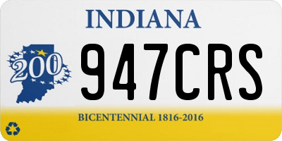 IN license plate 947CRS