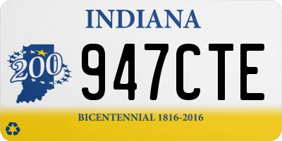 IN license plate 947CTE