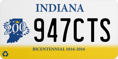 IN license plate 947CTS