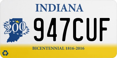 IN license plate 947CUF