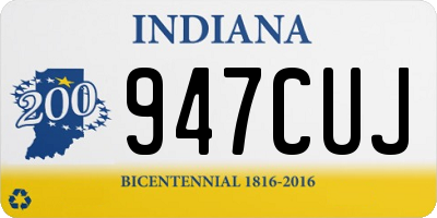 IN license plate 947CUJ