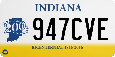 IN license plate 947CVE
