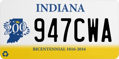 IN license plate 947CWA