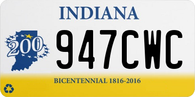 IN license plate 947CWC